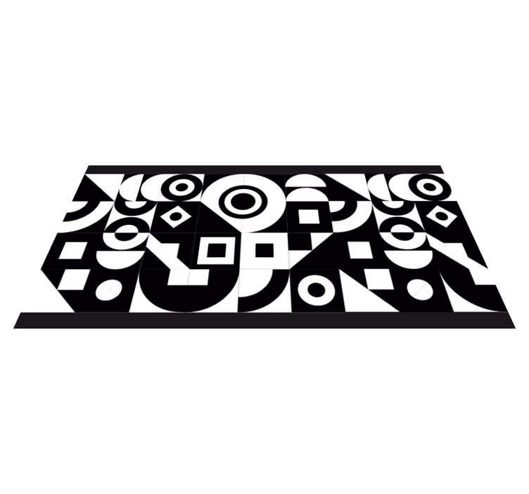 Abstract geometrisch geheel vinyl tapijt geometrisch - TenStickers