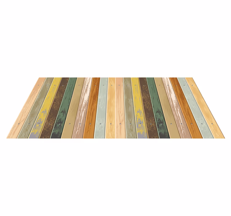Verontruste strepen vinyl tapijt houtstructuur - TenStickers