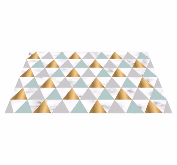 Geometrische drieklank vinyl tapijt geometrisch - TenStickers