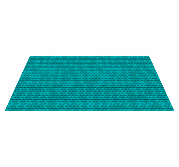 Gevlochten blauwgroene structuur vinyl tapijt textuur - TenStickers