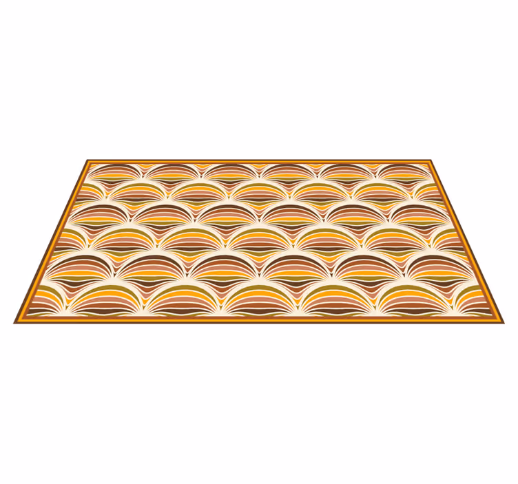 Retro wervelpatroon vinyl tapijt geometrisch - TenStickers