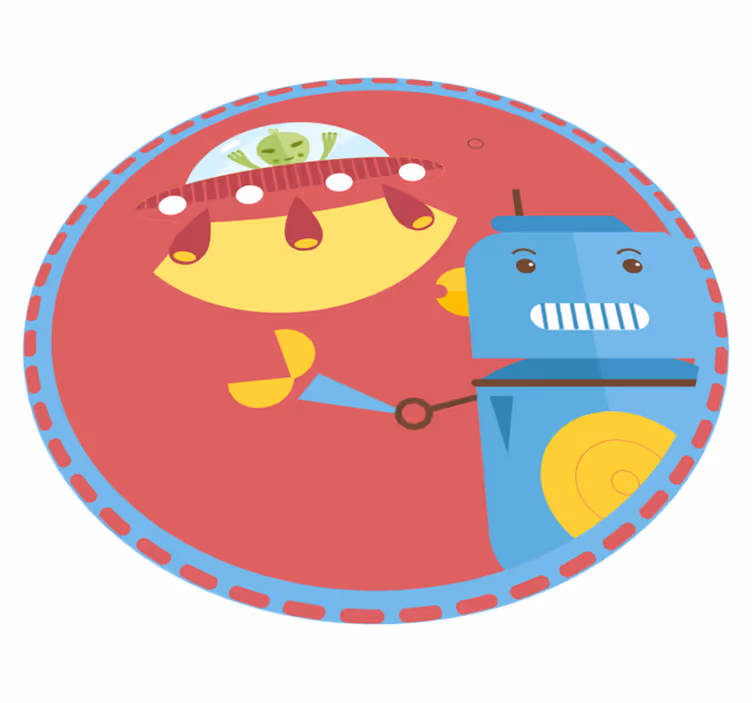 Onderzeeër robotspel vinyl tapijt kind - TenStickers