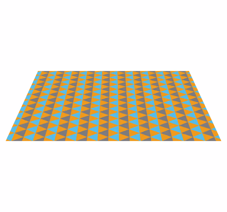 Driehoekige compositie vinyl tapijt geometrisch - TenStickers