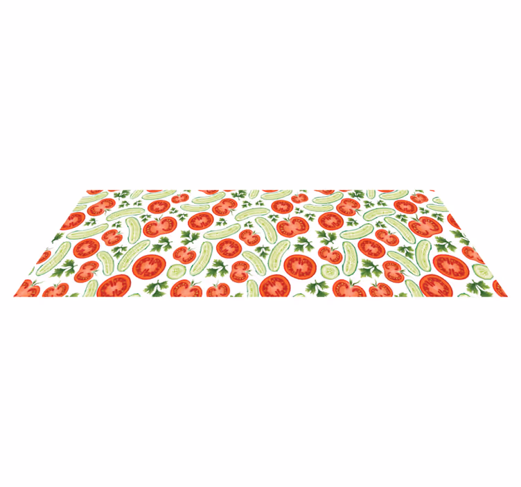 Plantaardig motief vinyl tapijt keuken - TenStickers