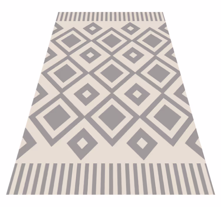 Grijze elegante vormen vinyl tapijt geometrisch - TenStickers