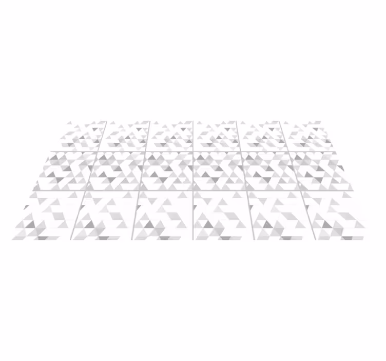 Driehoekige grijze motieven vinyl tapijt geometrisch - TenStickers