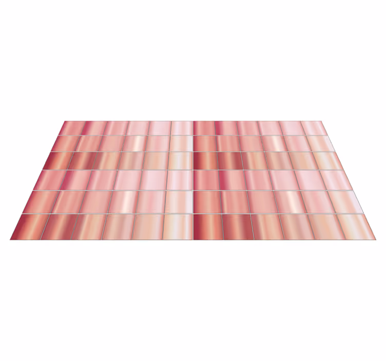 Roze betegeld patroon vinyl tapijt tegels - TenStickers