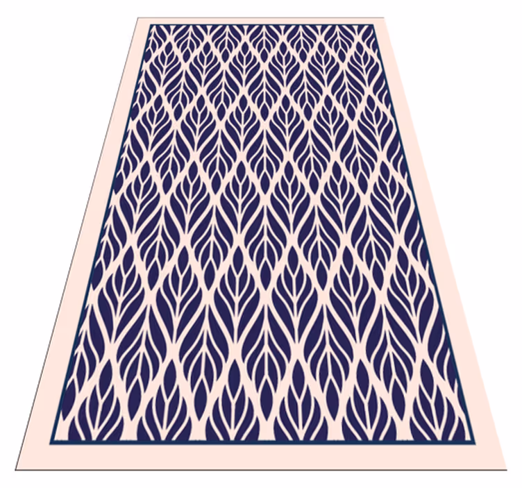 Hoekig bladpatroon vinyl tapijt geometrisch - TenStickers