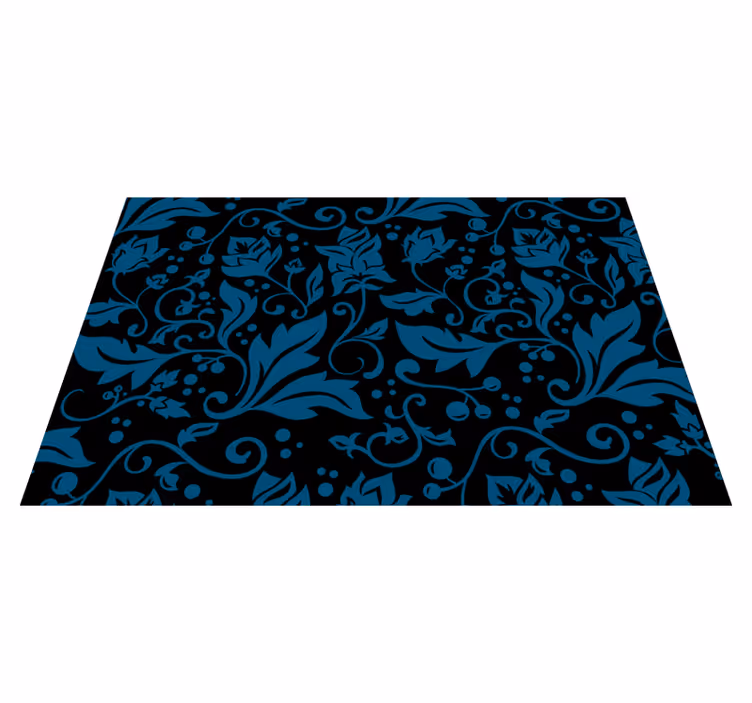 Bloemenwervelmotief vinyl tapijt bloemen en planten - TenStickers