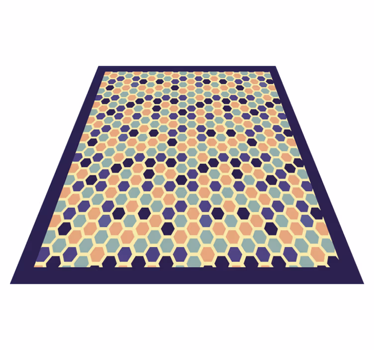 Zeshoekig mozaïek vinyl tapijt geometrisch - TenStickers