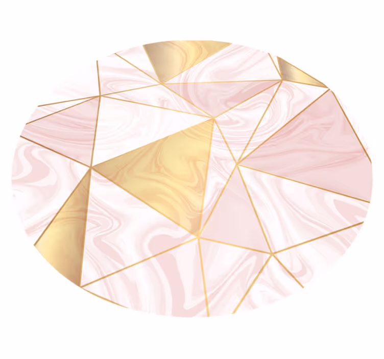 Geometrische marmeren compositie vinyl tapijt geometrisch - TenStickers