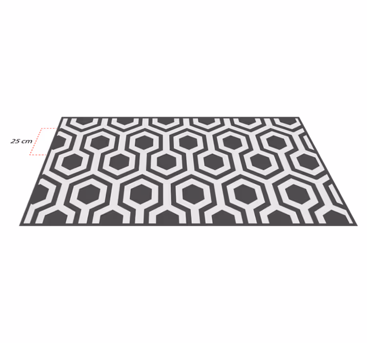 Zeshoekige patronen vinyl tapijt geometrisch - TenStickers