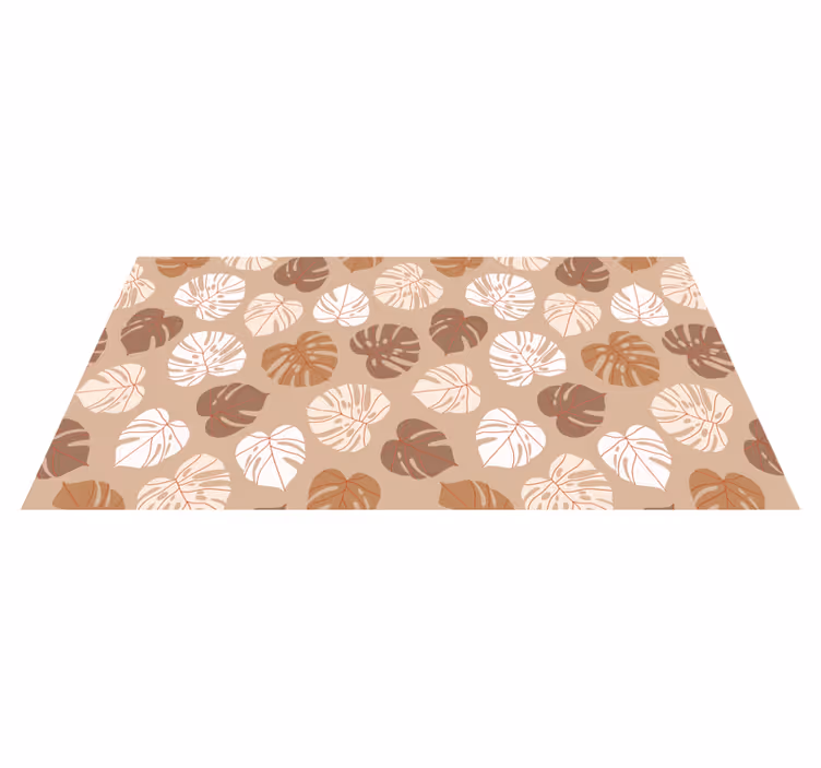 Monstera delight vinyl tapijt bloemen en planten - TenStickers