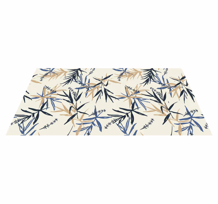 Botanisch bamboe patroon vinyl tapijt bloemen en planten - TenStickers