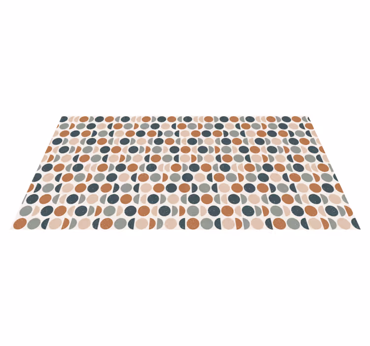 Retro stippenpatroon vinyl tapijt geometrisch - TenStickers