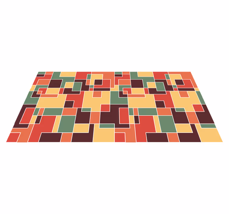 Kleurrijke samenvatting vinyl tapijt geometrisch - TenStickers