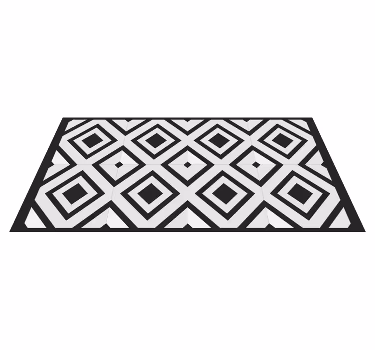 Ruitpatroon mat vinyl tapijt geometrisch - TenStickers