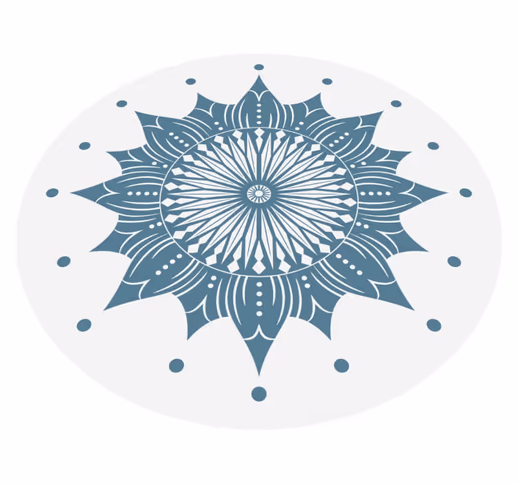Vinyl tapijt mandala ingewikkelde bloemenmandala - TenStickers