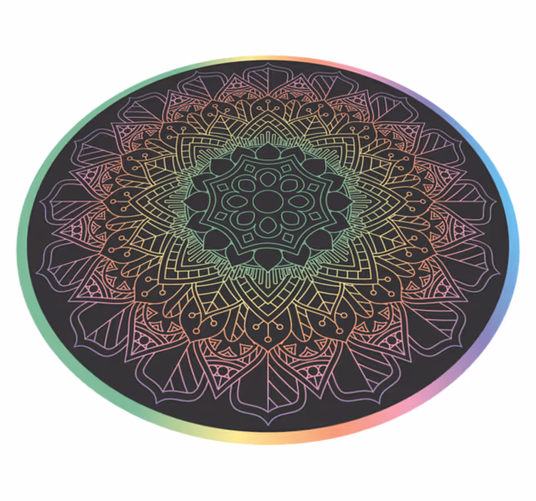 Vinyl tapijt mandala mandala meditatie - TenStickers