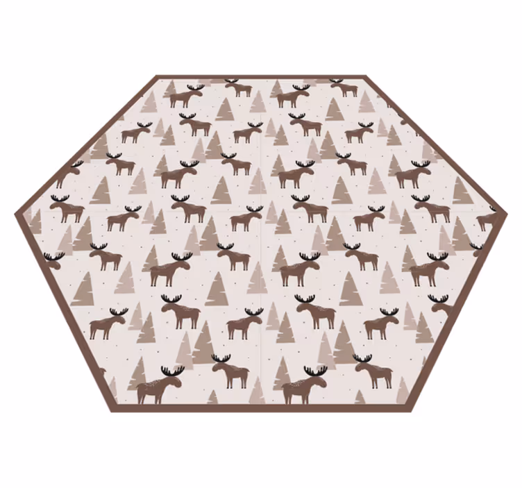 Elandenbergmotief vinyl tapijt meer kinderen - TenStickers