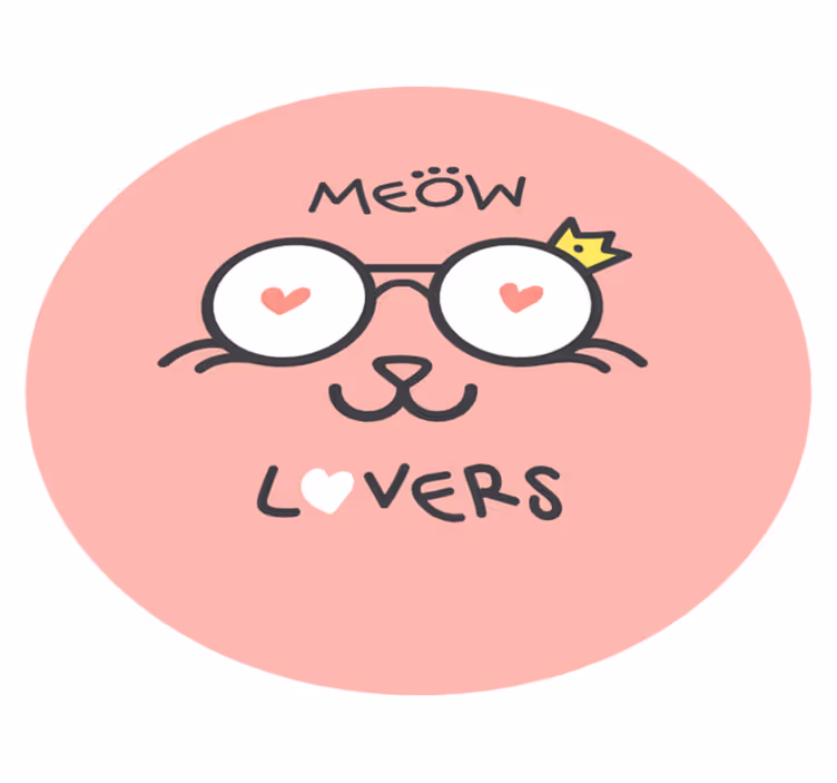 Grafische kattenliefhebber vinyl tapijt kind - TenStickers