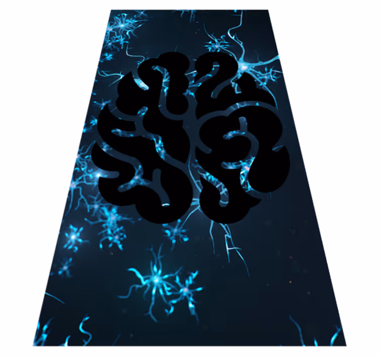 Neurale paden vinyl tapijt textuur - TenStickers