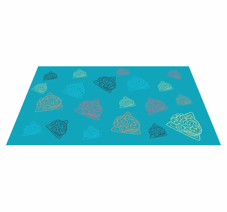 Abstracte hersenpatronen vinyl tapijt meer kinderen - TenStickers