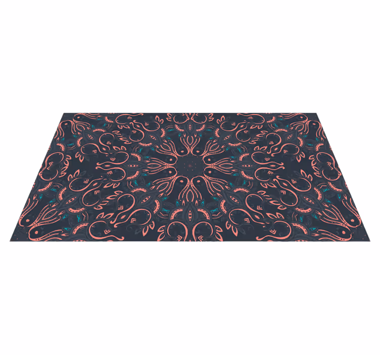 Paisley-octopus dieren vinyl tapijt - TenStickers