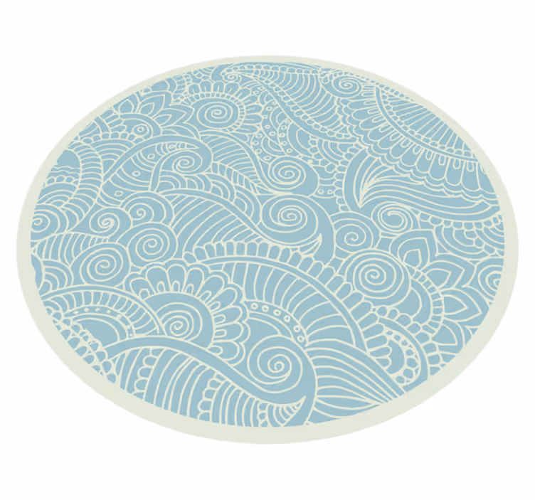 Vinyl tapijt mandala draaierende mandala - TenStickers