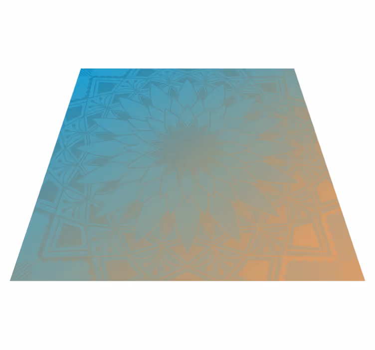 Vinyl tapijt mandala kleurverloop - TenStickers