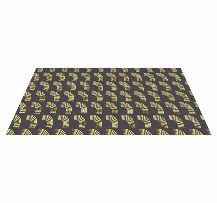 Geometrische boogpatronen vinyl tapijt strepen - TenStickers