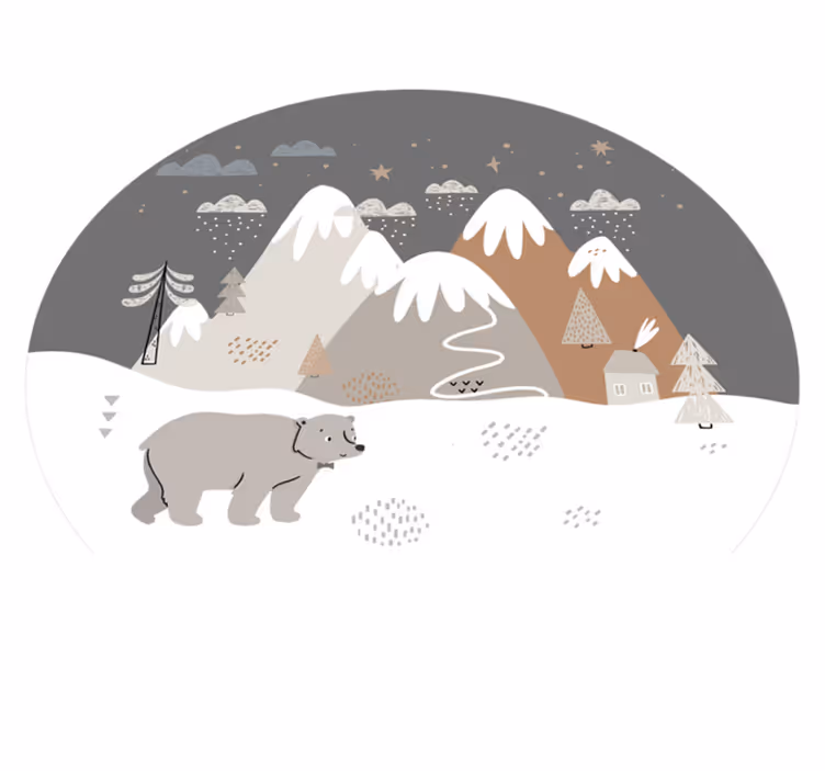 Ijsbeer speeltuin vinyl tapijt kind - TenStickers