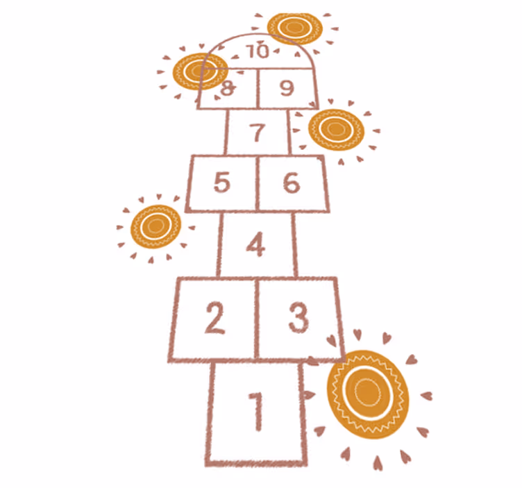 Hinkelspel speeltuin vinyl tapijt spel - TenStickers