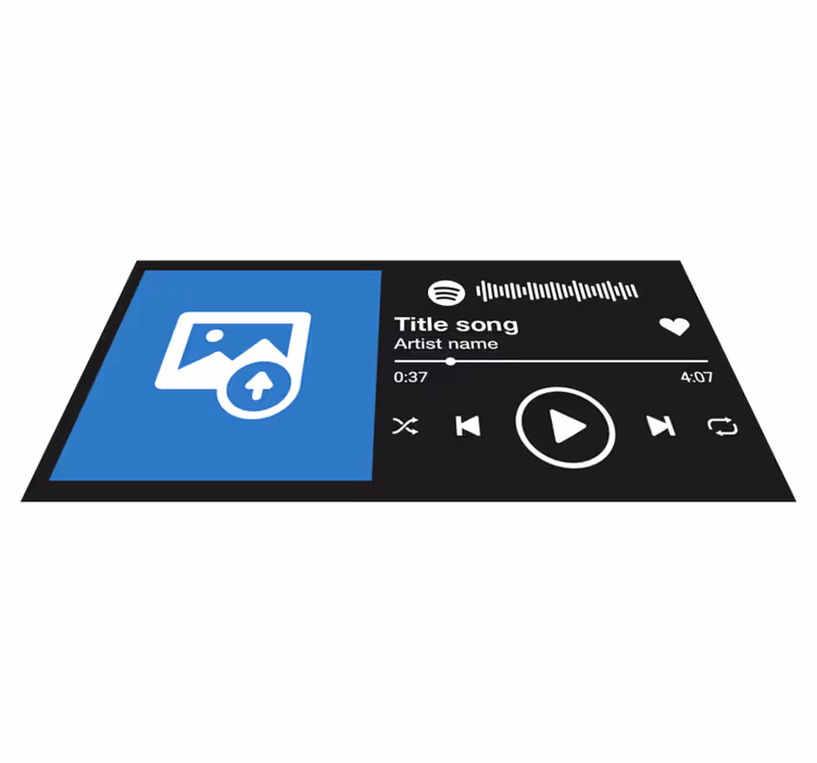 Aangepaste nummerweergave vinyl tapijt zinnen en teksten - TenStickers