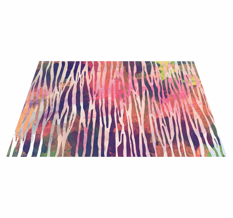 Abstract gestreept spectrum vinyl tapijt strepen - TenStickers