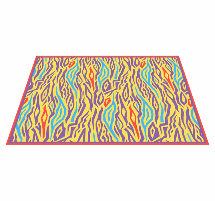 Abstracte zebrastrepen vinyl tapijt geometrisch - TenStickers