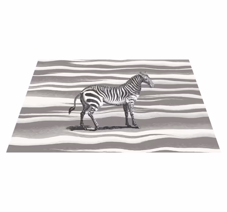 Zebra gestreept vinyl vloerkleed dierenprint - TenStickers