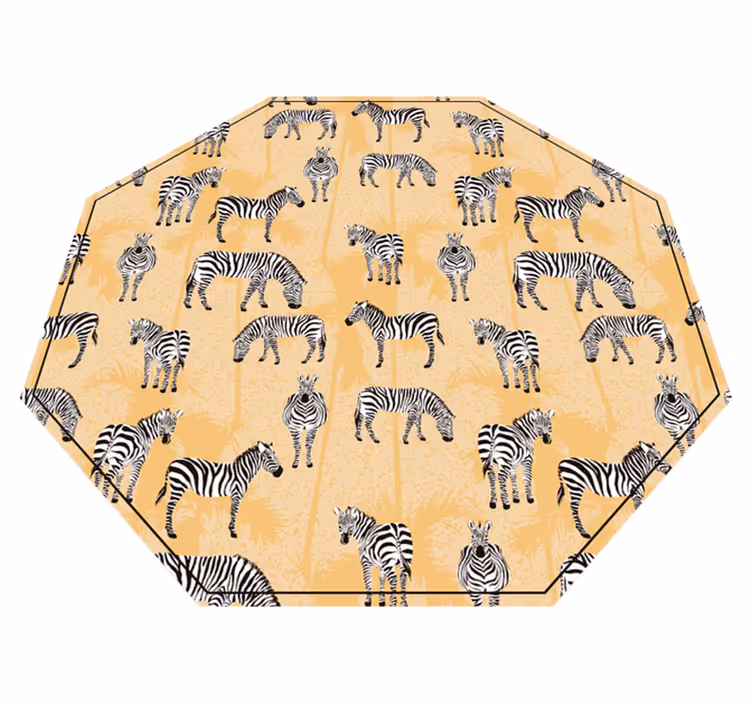 Zebra safari patroon vinyl vloerkleed dierenprint - TenStickers