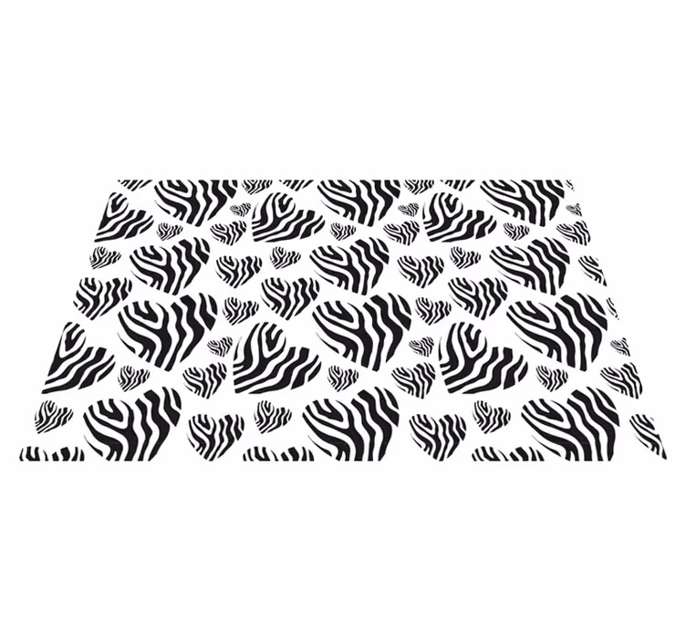 Zebra strepen patroon vinyl vloerkleed dierenprint - TenStickers