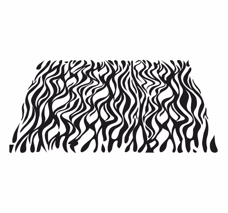 Zebra-geïnspireerd patroon vinyl vloerkleed dierenprint - TenStickers