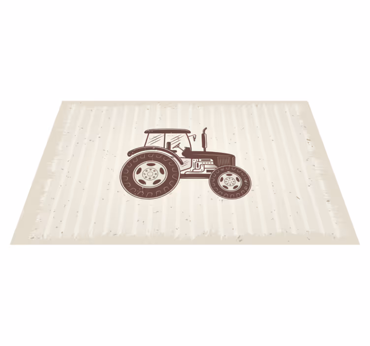Rustieke tractorvertegenwoordiging vinyl tapijt textuur - TenStickers