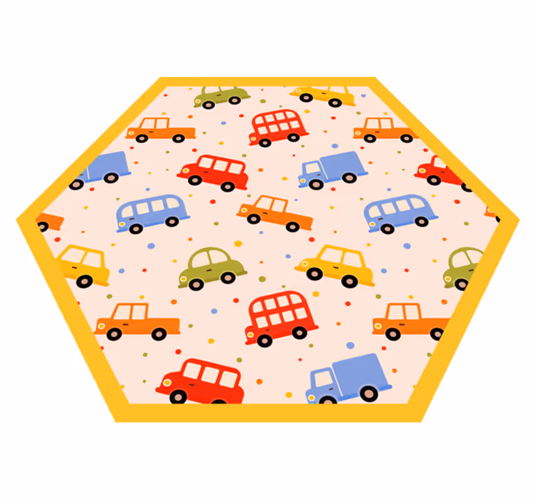 Speels vervoer vinyl tapijt meer kinderen - TenStickers