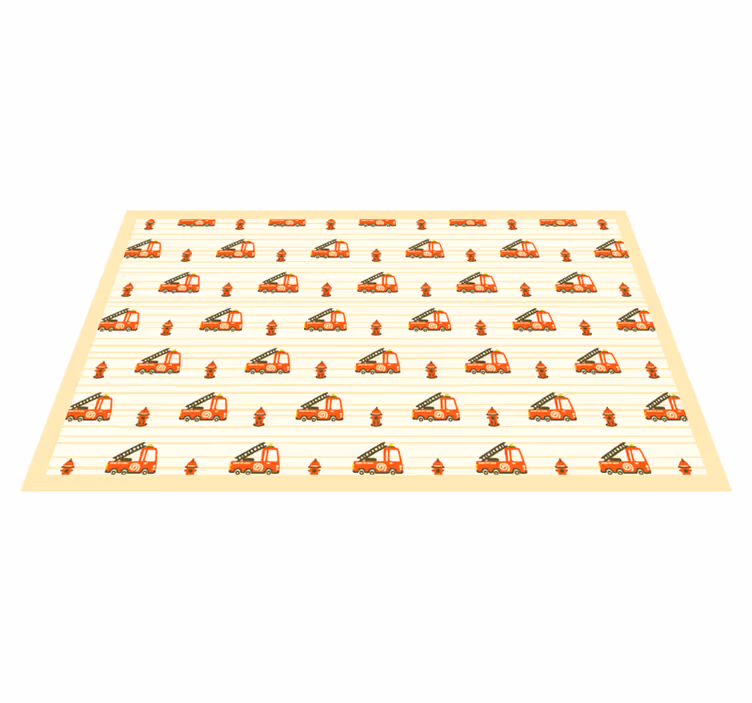 Speels transportthema vinyl tapijt meer kinderen - TenStickers