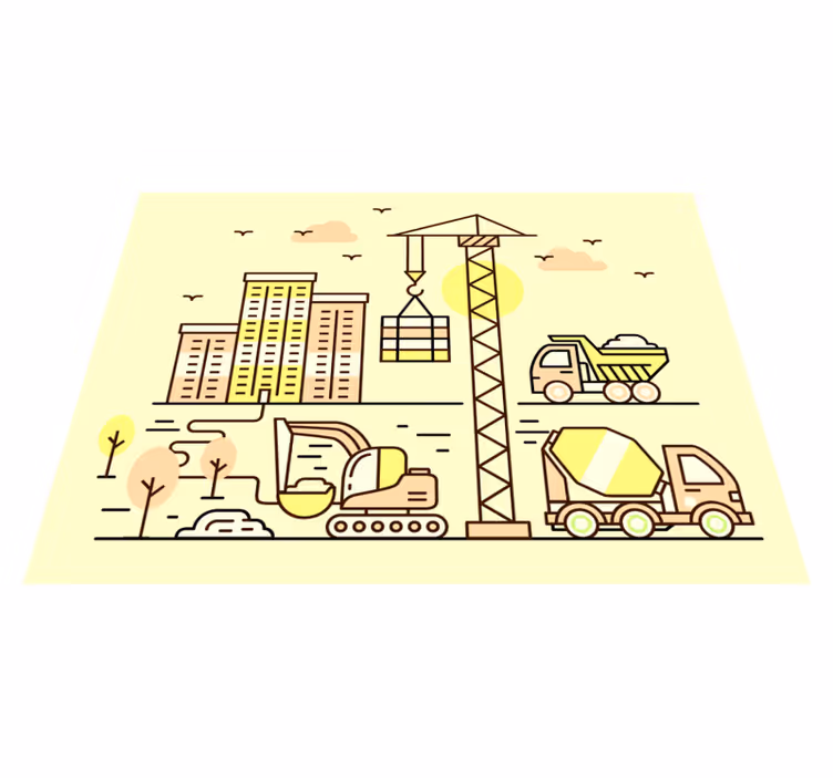 Stedelijke constructie vinyl tapijt meer kinderen - TenStickers