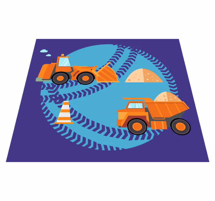 Bouw speelzone vinyl tapijt kind - TenStickers