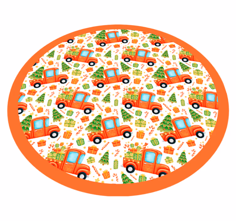 Speelse transportcirkel vinyl tapijt meer kinderen - TenStickers