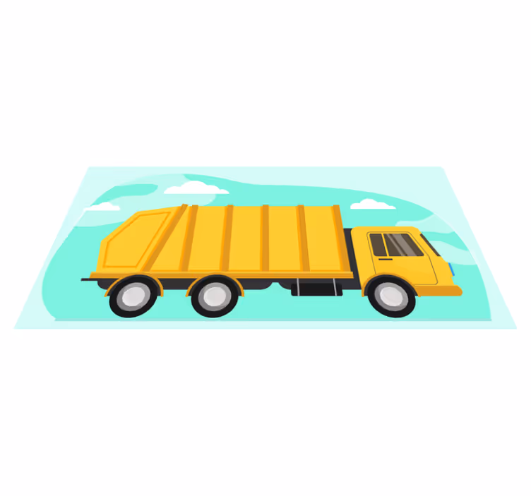 Cartoon dumper vinyl tapijt meer kinderen - TenStickers