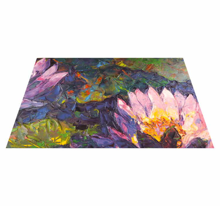 Vinyl tapijt bloemen en planten impressionistische bloemen - TenStickers