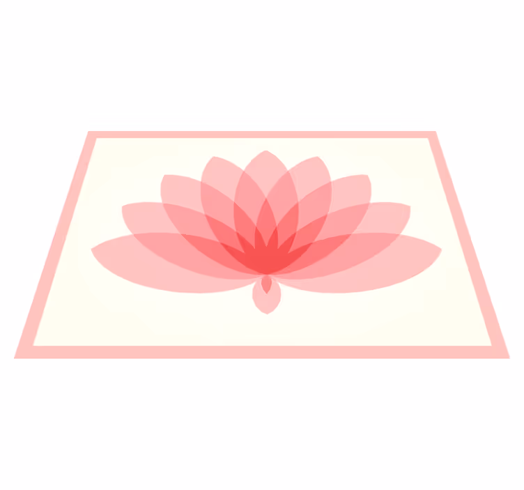 Lotusbloem vinyl tapijt bloemen en planten - TenStickers