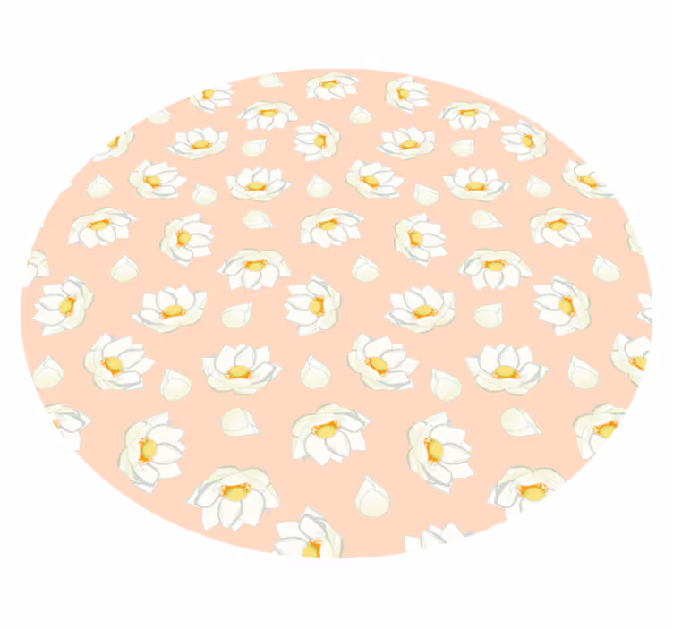 Bloemenbloesem vinyl tapijt bloemen en planten - TenStickers